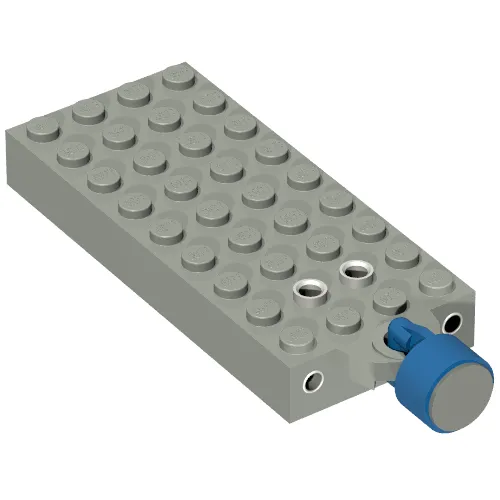 Electric Train 4.5V Automatic Pole Reverser Brick 4 x 9 with Magnet Holder and Small Blue Train Magnet