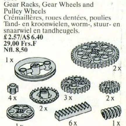 Gear Wheel Assortment / Gear Racks, Gear Wheels and Pulley Wheels