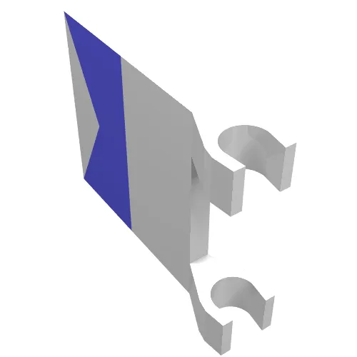 Flag 2 x 2 Square [Thin Clips] with Diver Blue Print