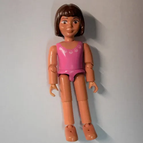 Belville Figure Articulated Elbows, Child, Female, Brown Hair, Dark Pink Swimsuit