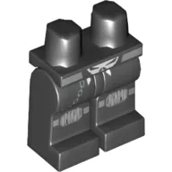 Hips and Black Legs with Kneepads, Chain and Belt Print