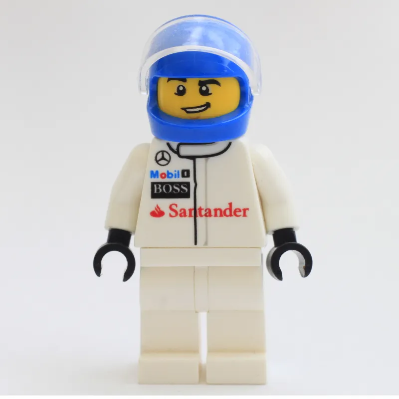 Race Driver, White Torso, White Legs, Blue Helmet, McLaren