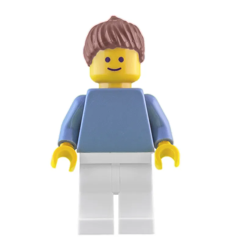 Sand Blue Torso, White Legs, Reddish Brown Hair