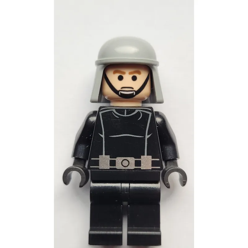 Death Star Trooper / Imperial Trooper, Brown Eyebrows, Black Eyes, Light Bluish Grey Helmet