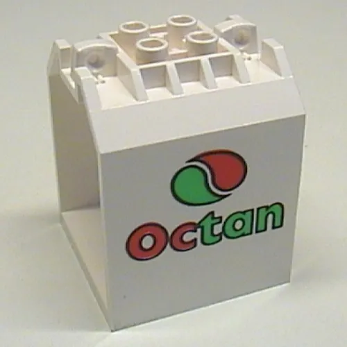 Container / Box, Open Ended 4 x 4 x 4 with 1 Hinge Finger Each End with 'Octan' Print