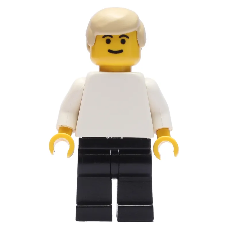 Soccer Player White Torso, Black Legs, Tan Hair