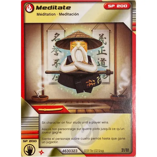 Trading Card, Ninjago Deck #1: 31 - Meditate - International Version