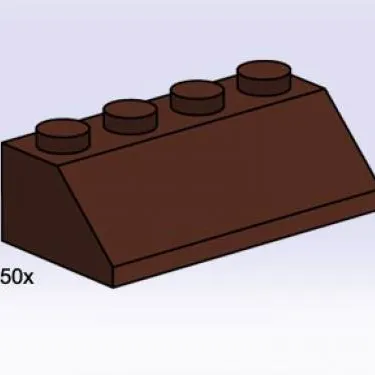 2 x 4 Roof Tile Brown