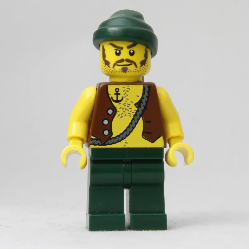 Pirate - Anchor Tattoo, Dark Green Legs, Dark Green Bandana