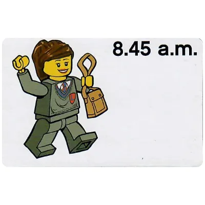 Activity Card, Time-Teaching 12-Hour Clock 8.45 a.m., Female
