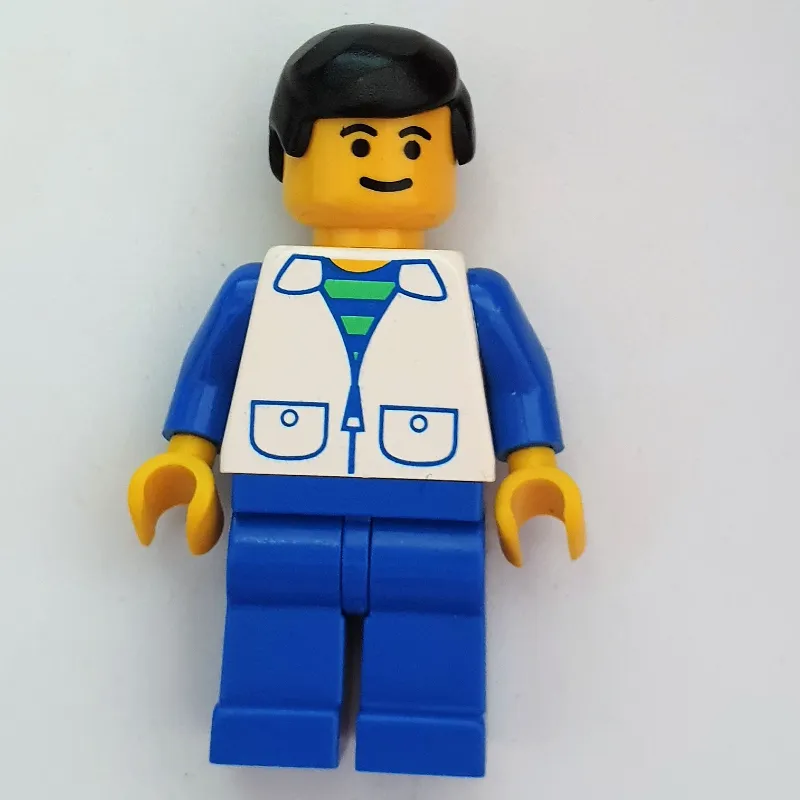 Man - White Jacket, Blue Arms, Blue Legs