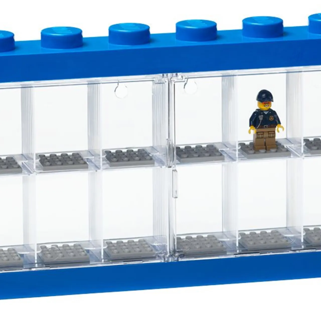Minifigure Display Case 16 (Blue)