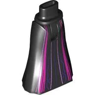 Minidoll Hips and Full Length Skirt with Dark Purple Stripes Print [Thin Hinge]