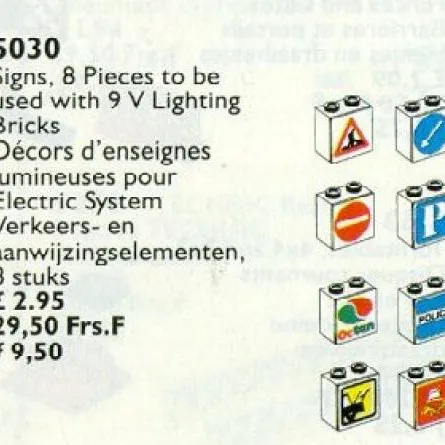 Signs for Use with Lighting Bricks 9V
