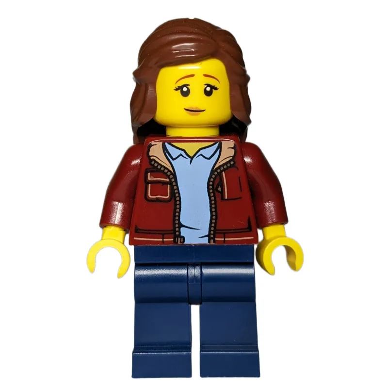 Dark Red Torso, Dark Blue Legs, Reddish Brown Hair