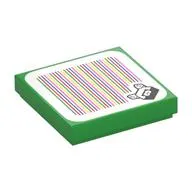 Tile 2 x 2 with Para-Biddybud and Barcode Print (Sticker)