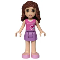 Olivia - Dark Pink Top, Medium Lavender Skirt