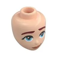 Minidoll Head, Dark Red Eyebrows, Medium Azure Eyes, Nougat Lips print