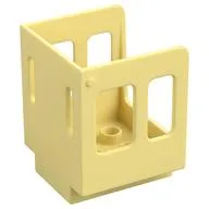 Duplo Train Cabin 3 x 3 x 3 1/2 Large Side Windows [Plain]