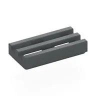 Tile Special 1 x 2 Grille with Bottom Groove