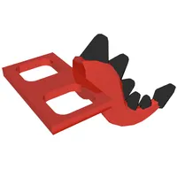 Minifig Hipwear Tail Dragon with Black Scales and Spikes pattern