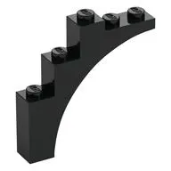 Brick Arch 1 x 5 x 4 [Continuous Bow, Raised Underside Cross Supports]