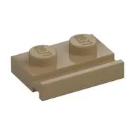 Plate Special 1 x 2 with Door Rail