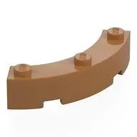 Brick Round Corner 4 x 4 Macaroni Wide with 3 Studs