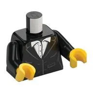 Torso Jacket, White Shirt print, Black Arms, Yellow Hands