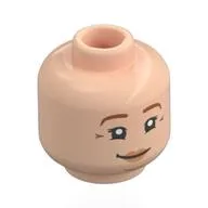 Minifig Head Molly Weasley, Dark Orange Eyebrows, Crow's Feet, Freckles, Smile/Angry