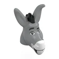 Animal, Head, Donkey with Black Mane Pattern, White Nose, Black Eyebrows Print