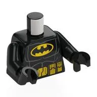 Torso Bodysuit, Muscle Outline, Yellow Batman Symbol, Utility Belt print, Black Arms and Hands