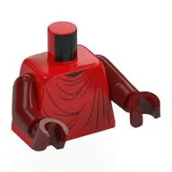 Torso Imperial Royal Guard Robe, Back Printing Print, Dark Red Arms and Hands