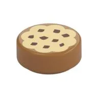 Tile Round 1 x 1 with Cookie Print