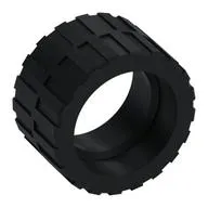 Tyre 24 x 14 Shallow Tread (Tread Small Hub), Band Around Center of Tread