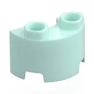 Brick Round, Half 1 x 2