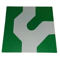 Baseplate Road 50 x 50 with 3-way Curve with Grey Road Print