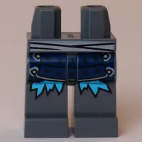 Hips and Dark Bluish Gray Legs with Light Bluish Grey Belt, Dark Blue Armor, Azure Icicles print
