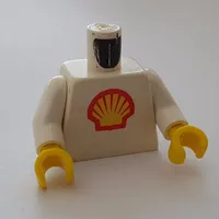 Torso Shell Logo Large Print, White Arms, Yellow Hands