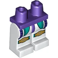 Hips and White Legs with Dark Turquoise Panels, and Gold Knee Pads Print