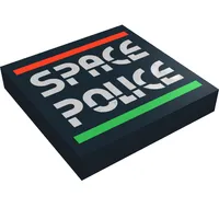 Tile 2 x 2 with Space Police II Print logo