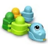 Primo Animal Snake with Lime, Green, Orange, and Light Blue Body Sections