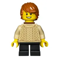 Kid - Tan Torso, Black Legs, Dark Orange Hair