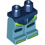 Hips and Medium Azure Legs with Lime/Dark Blue Armor print