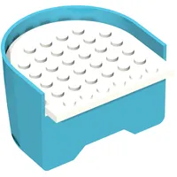 Boat Hull Section, Stern 6 x 6 x 3 1/3 with White Deck