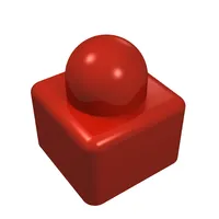 Primo Brick 1 x 1 with '3', Balls Print