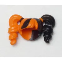 Hair Pigtails High Bouncy and Hole on Top with Black Hair on Left Side pattern