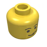 Minifig Head Rebel Pilot, Eyebrows and Headset Print [Blocked Open Stud]