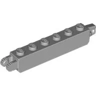 Hinge Brick 1 x 6 Locking with 1 Finger Vertical End and 2 Fingers Vertical End, 7 Teeth
