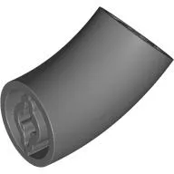 Brick Round 2 x 2 D. Tube with 45° Elbow and Axle Holes (Crossholes) at Each End [LONG]